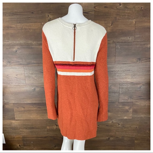 NWT Free People Colorblock Swit Mini Dress Size L - Picture 6 of 8